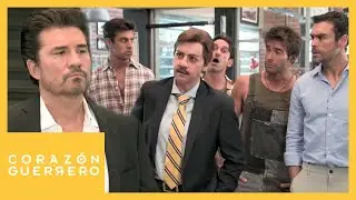 Elisa se hace pasar por Elías frente Augusto | Corazón guerrero 3/3 | C-100