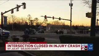 Mt. Juliet intersection closed due to multi-vehicle crash