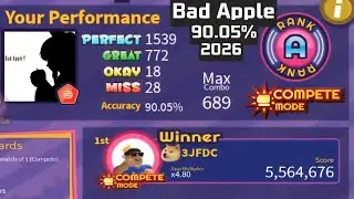 Bad Apple - Nomico - 90.05% A - Diff.19 - RoBeats - Roblox