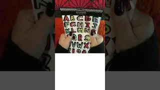 8 seconds squeezing alphabet sticker sheet #shorts #asmr #stickers #viral #sticker #alphabet #fyp