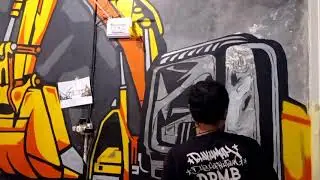MURAL AT BMR OFFICE MAKASSAR | EDHIE HARYO