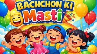Bachchon Ki Masti 😄 | Fun Kids Song | Hindi Rhymes for Children Masti Masti Song 🎉 | Hindi Kids