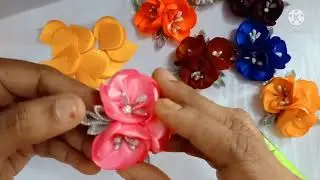 DIY Flower hair clip/ Easy Flower making/Artificial flower /How to make Hair accessories at home