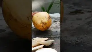 fantastic, sliced ​​yellow coconut