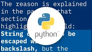 Why can't Python's raw string literals end with a single backslash?