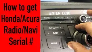 Honda Acura Radio with Navi code (serial #).