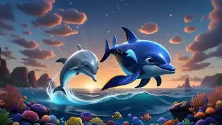 Three Singing Dolphins Dance in Waves | Ocean Song for Kids | Preschool Counting & Sea Animal Rhyme