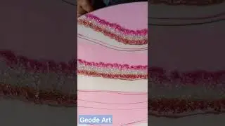 awesome Pink color epoxy Geode Art Full vedio on description box #diy #resin #epoxy #trendingshorts