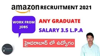Amazon recruitment 2021 || Amazon work from jobs 2021