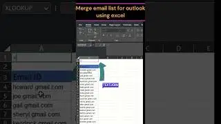 How to Merge Your Outlook Email List with Excel #ytshorts #trendingshorts #exceltips