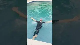 #Swimming      Back floating practice 😁🏊🏻&zwj;♂️🌈💙#swimmingpool #backfloat @urmeefaisalvlogz8926