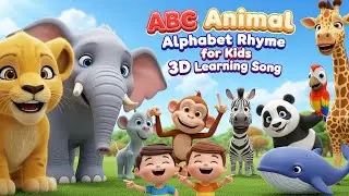 ABC Animal Alphabet Rhyme for Kids | 3D Learning Song
