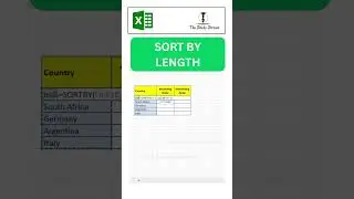 Sort by length in excel II Sort by length II Excel tutorial II sort function in excel #shortsvideo