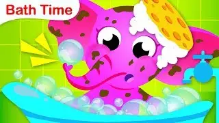 Healthy Habits | Bath Time with Ellie the Elephant | Nursery Rhymes by Little Angel