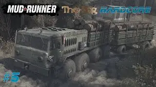Spintires : Mudrunner - The Bog HARDCORE #5 - One big push - Logitech G29 Gameplay