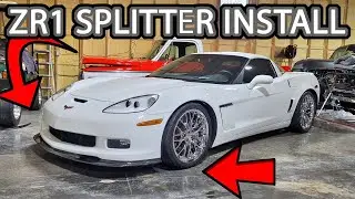 Установка карбонового сплиттера в стиле ZR1 (C6 Grand Sport Corvette)