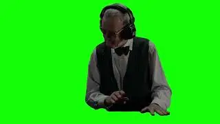 Stan Lee Listening to Music - Library Fight Scene - Green Screen
