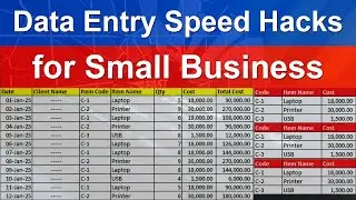 Advanced Excel Data Entry | Excel Data Entry Speed Hacks | Advanced Excel #exceltutoring
