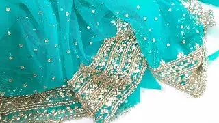 blue net saree buy now