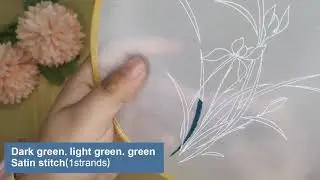 Orchid fan embroidery tutorial