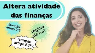 Alterar atividade nas finanças Janeiro 2024