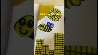 Yellow journal made by me#shorts#art#diy#journaling