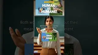 Difference Between: Human & Humane  #shorts #englishvocabulary #confusingwords