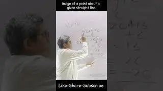 short trick - image of a point about a straight line acting as a plane mirror - coordinate geometry