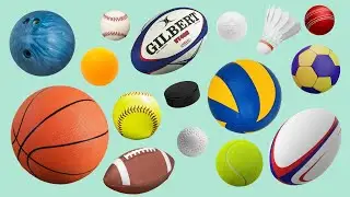 Изучите спортивные мячи на английском языке для всех | Футбольный, баскетбольный, волейбольный, т...