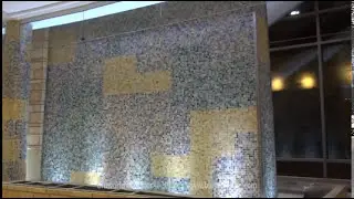 Unique Tile Water Feature for Mercy Hospital, Walsh Construction