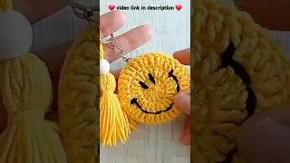 Crochet a Smiley Face Keychain in Minutes! 😊✨