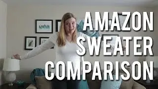 AMAZON SWEATER COMPARISON | 4 White V-Neck Sweaters