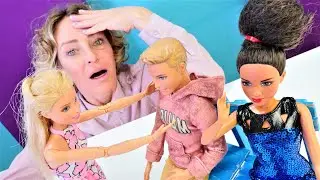 Spielspa&szlig; mit Barbie und Nicole. Kens Ex Freundin beim Schultreffen. Puppen Video auf Deutsch
