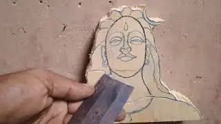 Adiyogi Shiva Carving/ How To Make A Wooden Adiyogi Shiva statue/Har Har Mahadev 🙏🙏🙏🙏