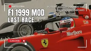 Assetto Corsa F1 1999 Mod - Michael Schumacher Battles Hakkinen at Suzuka! Final Race Drama!