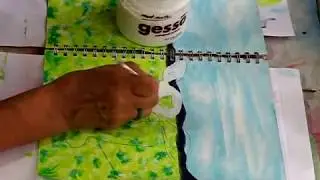 Vegan Art Journal -  Page Four -  A Sweet Calf