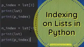 Indexing on Python List ||  Python List || Python Data Structures  - Part 3