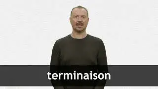How to pronounce TERMINAISON in French