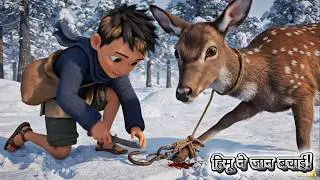 हिमू और फँसा हुआ सीका हिरण | Emotional Animal Rescue Story for Kids | HIMU TOONS .