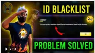 Free Fire Id Blacklist Problem Solv  | laden yt