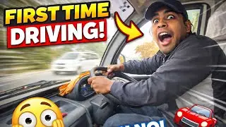 First Time Driving 😂 | Don&rsquo;t Try This at Home! #firstdrive #vlog #driving #funny #trending 