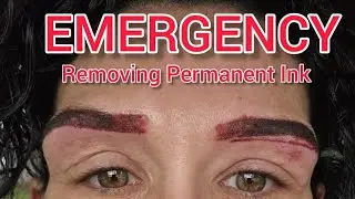 EMERGENCY Saline removal - Removing permanent ink (of any kind) with just saline. BROW EDITION