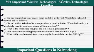 MCQ Questions Wireless Technologies - Wireless Technologies with Answers