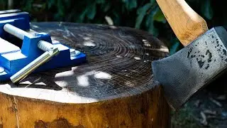 Turning Tree Stump Into a Mini Work table