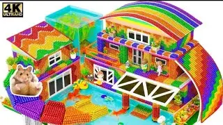 The ULTIMATE Magnetic House Build in 4K | Relaxing ASMR - Magnet Balls Art