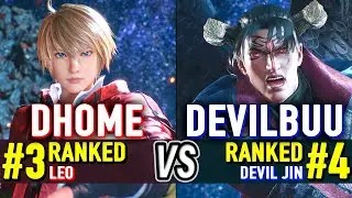 T8 🔥 DHOME50HBK (#3 Ranked Leo) vs DEVILBUU (#4 Ranked Devil Jin) 🔥 Tekken 8 High Level Gameplay