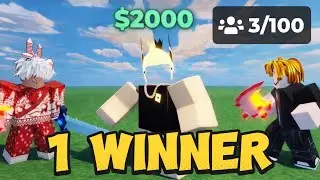 100 игроков, 1 победитель, 2000 Robux | Roblox BedWars
