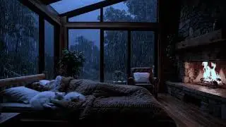 You&rsquo;ll Fall Asleep Instantly 😴 Rainstorm Outside This Cozy Glass Cabin