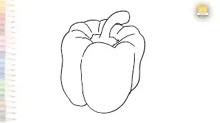Capsicum outline drawing | Dibujo de pimiento f&aacute;cil | How to draw A Capsicum step by step | #easy