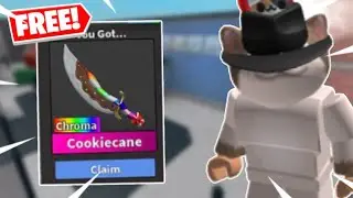 How to get a FREE Chroma Cookie Cane in Roblox Murder Mystery 2!